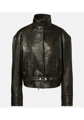 Christopher Esber Burnished Eddie leather bomber jacket