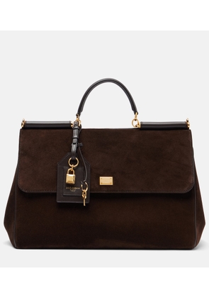 Dolce&Gabbana Sicily Large suede tote bag