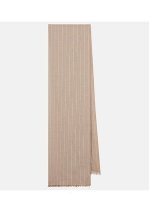 The Row Guel striped cotton scarf