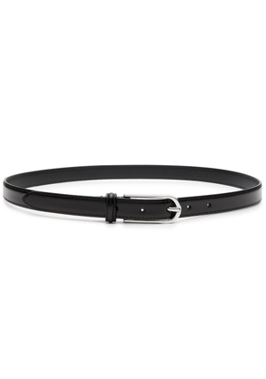 Andersons Belts Glossed Leather Belt - Black And Silver - 100 (UK18 /xxl)