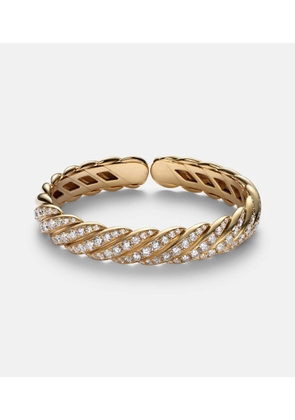 David Yurman Sculpted Cable FlexÂ® 18kt gold bracelet with diamonds