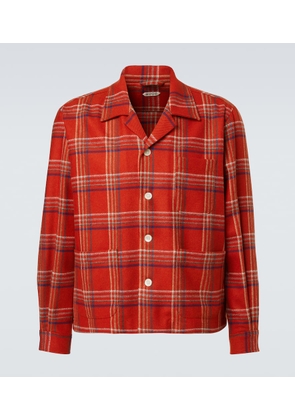 Bode Gable plaid wool flannel overshirt