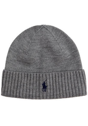 Polo Ralph Lauren Logo-embroidered Wool Beanie - Grey - One Size