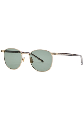 Saint Laurent Round-frame Resin Sunglasses - Gold - One Size