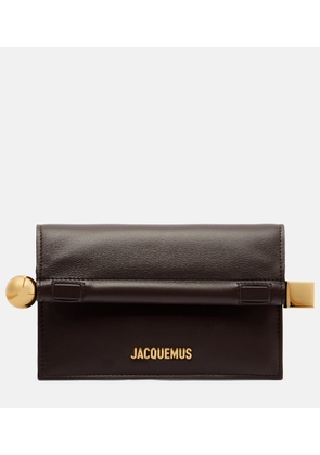 Jacquemus La Pochette Rond Carre Small leather clutch