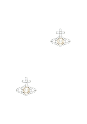 Vivienne Westwood Olympia Embellished orb Stud Earrings - Pearl - One Size