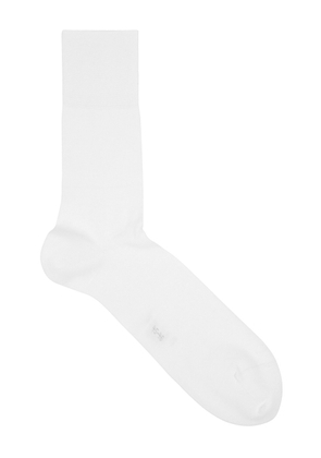 Falke Tiago Stretch-cotton Socks - White - 7 8 (IT41-42)