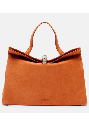 Jacquemus Valerie Small suede top-handle bag