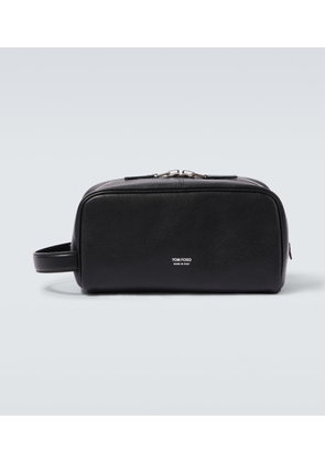 Tom Ford Logo leather toiletry bag