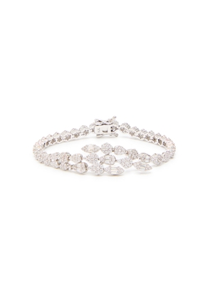 CZ BY Kenneth Jay Lane Crystal-embellished Rhodium-plated Bracelet - Silver - One Size