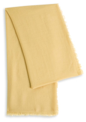 Ama Pure Fine-knit Cashmere Scarf - Yellow - One Size