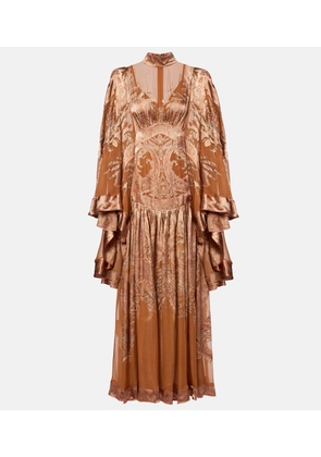 Zimmermann Memento Burnout paisley semi-sheer gown