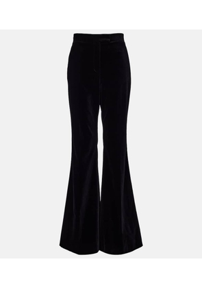 Valentino Cotton velvet flared pants
