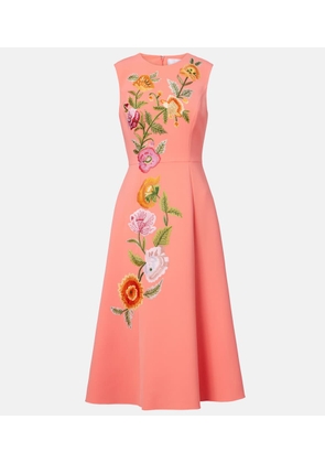 Carolina Herrera Embroidered floral cocktail dress