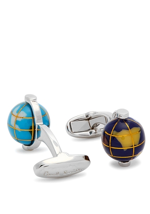 Paul Smith Globe Enamelled Cufflinks - Blue - One Size