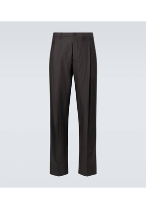 Giorgio Armani Wool, abaca, and silk straight pants