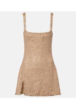 Clio Peppiatt Athena embellished minidress