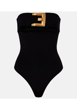Balmain Strapless crepe bodysuit