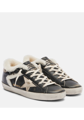 Golden Goose Super-Star shearling-trimmed leather sneakers