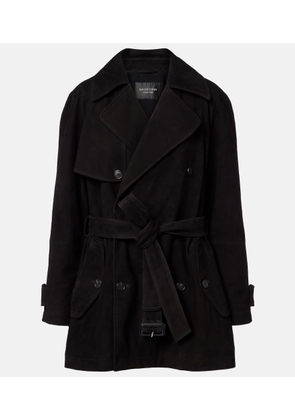 Balenciaga Suede trench coat