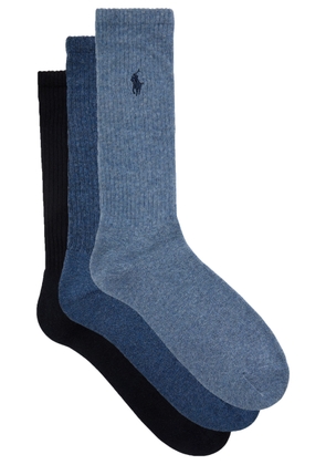 Polo Ralph Lauren Logo-embroidered Cotton-blend Socks - set of Three - Multicoloured - One Size