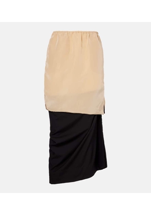 Calvin Klein Collection Tyler layered wool and silk maxi skirt