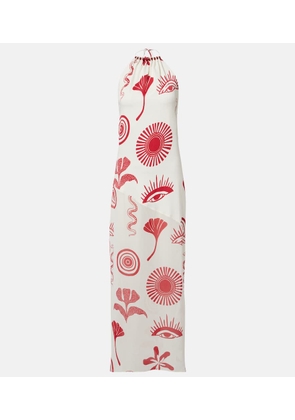 Cala de la Cruz Accasia checked embellished maxi dress