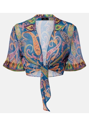 Etro Paisley crop top