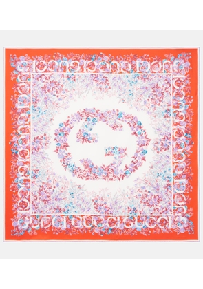 Gucci Printed silk twill scarf