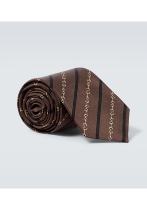 Gucci Horsebit silk jacquard tie
