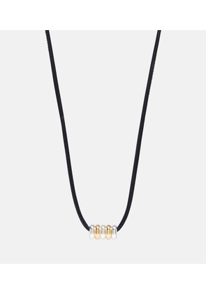 Dehanche Hollyhock leather and sterling silver necklace