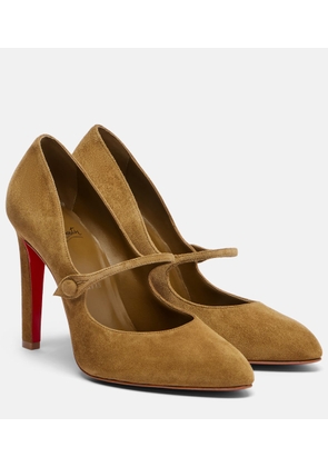 Christian Louboutin Mary Fannylove 100 suede pumps