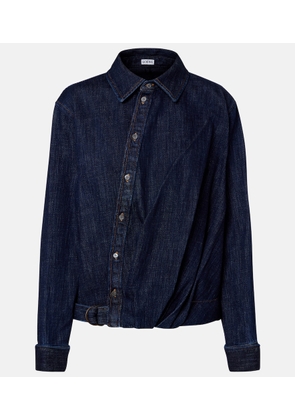Loewe Gathered denim shirt
