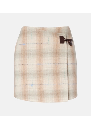 Loewe Wool, cashmere, and silk miniskirt