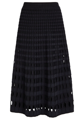 Jonathan Simkhai Drue Textured Cut-out Knit Midi Skirt - Black - XL (UK16 / XL)