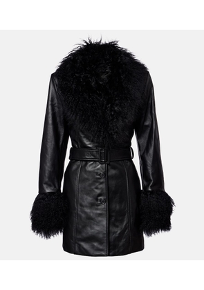 Nili Lotan Sefa belted leather jacket