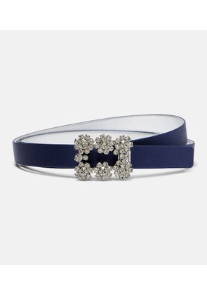 Roger Vivier Efflorescence satin belt