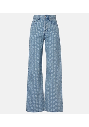Dries Van Noten Printed wide-leg jeans