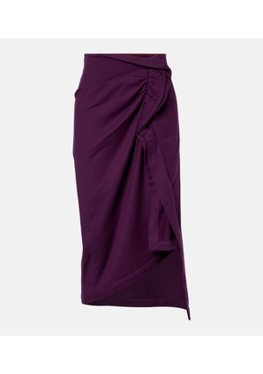 Dries Van Noten Ruffled cotton jersey midi skirt
