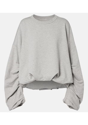 Dries Van Noten Draped cotton jersey sweatshirt