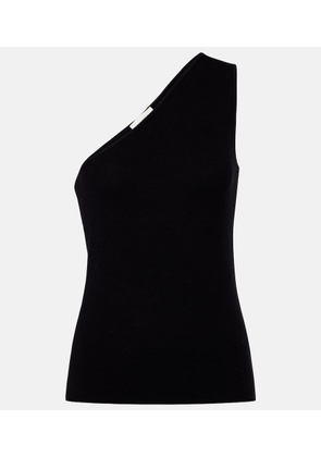 Lisa Yang One-shoulder cotton and cashmere top