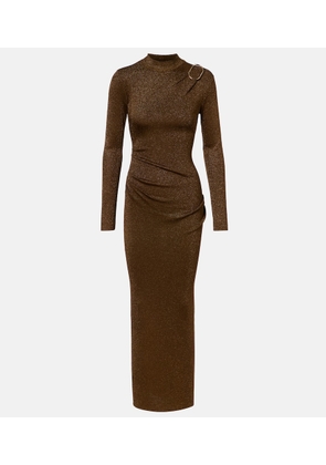 Roland Mouret Knitted lame maxi dress