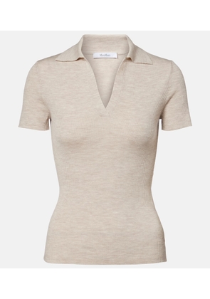 Max Mara Albero ribbed-knit wool polo shirt