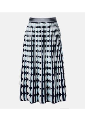 Simkhai Micah knitted scalloped midi skirt