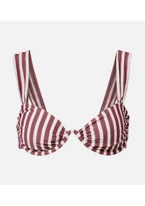 Simkhai Anniston striped bikini top