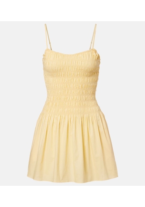 Faithfull Araceli shirred cotton minidress