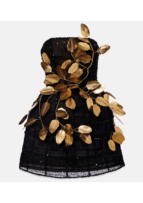 Oscar de la Renta Embellished sequined cocktail dress