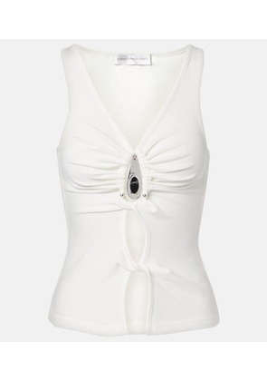 Christopher Esber Cutout ribbed-knit top