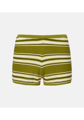 Faithfull Playa striped cotton-blend shorts