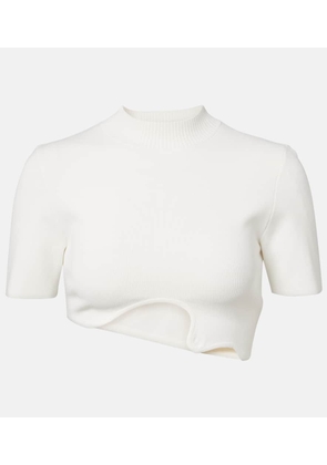 Christopher Esber Maparadita asymmetric jersey crop top